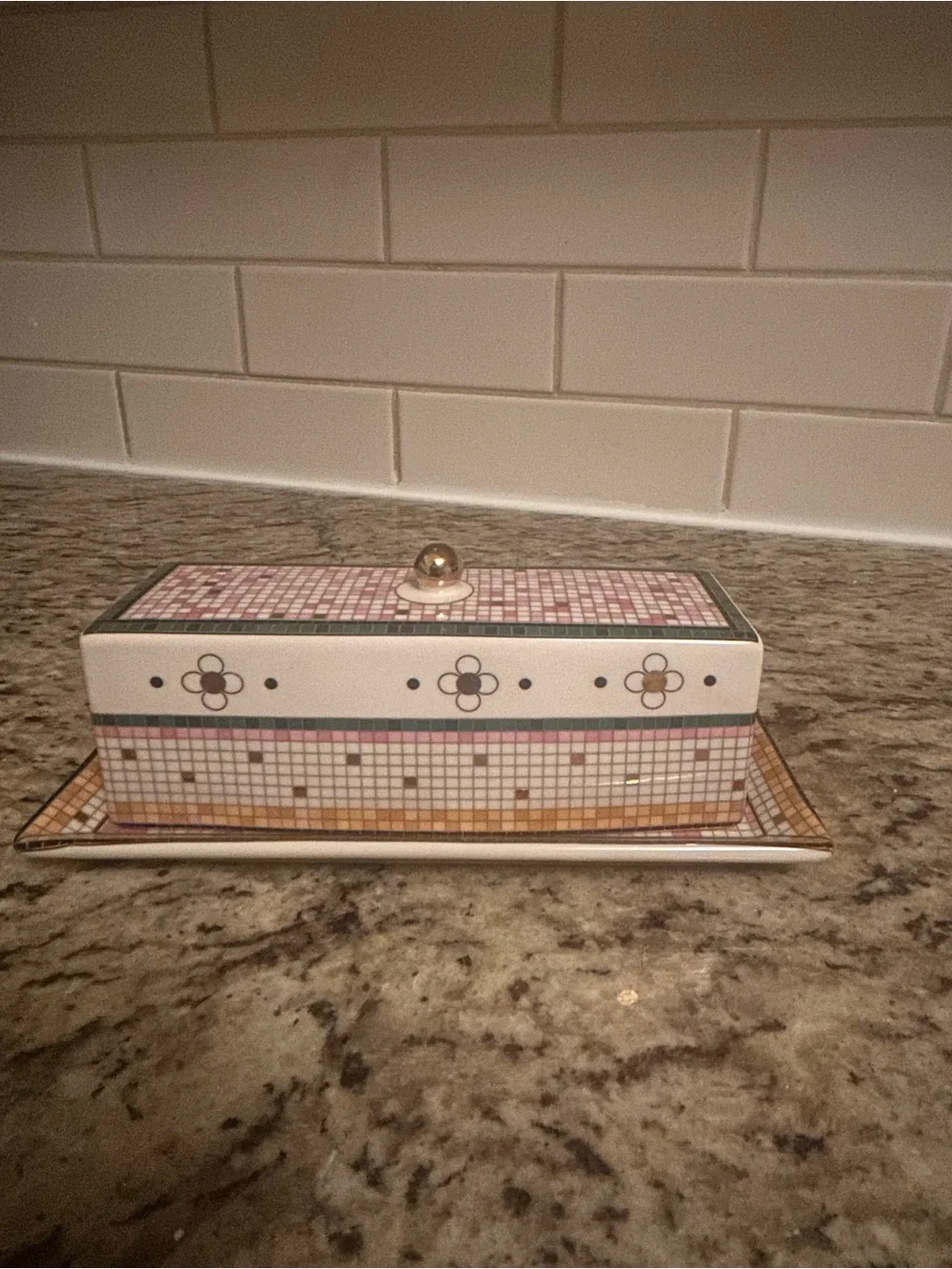 Anthropologie Garden Deco Butter Dish New